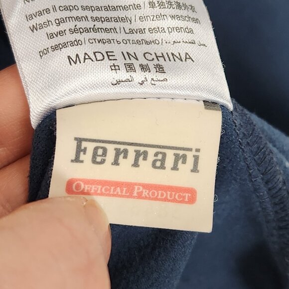 Ferrari Jacket Mens XL Navy Blue Full Zip Master Circle Of Fans Athletic Track - Picture 11 of 14